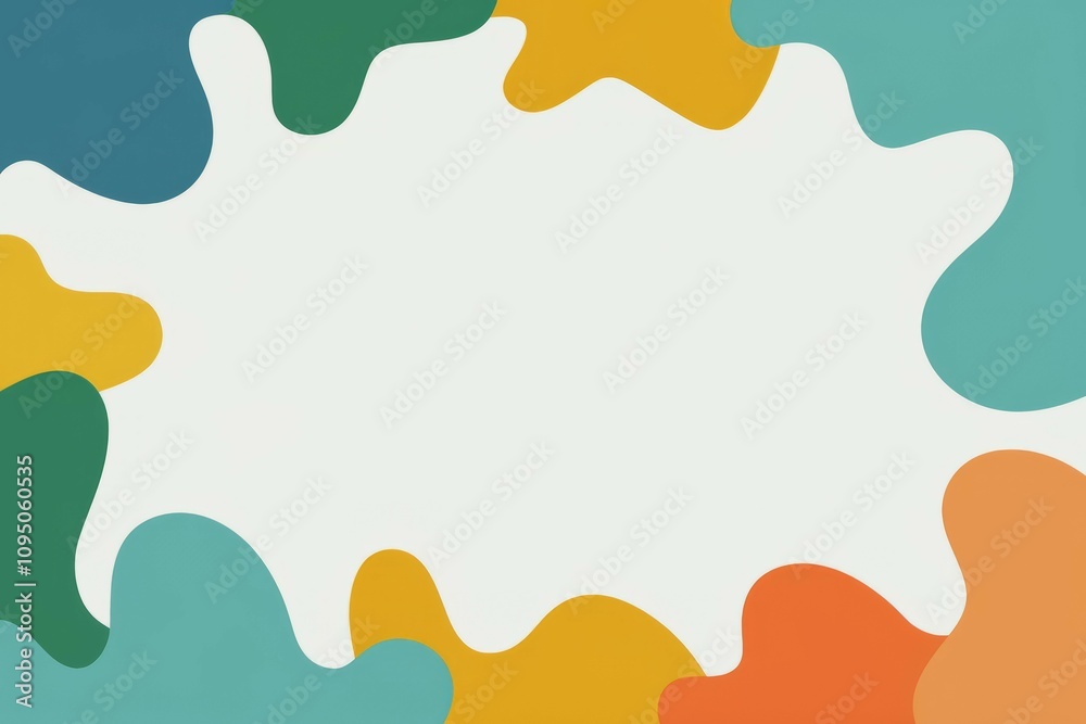 Colorful abstract frame. Joyful, vibrant shapes create a playful border perfect for presentations or invitations. It evokes feelings of happiness and creativity. Colorful abstract frame. Joyful, vibrant shapes create a playful border perfect for presentations or invitations. It evokes feelings of happiness and creativity.