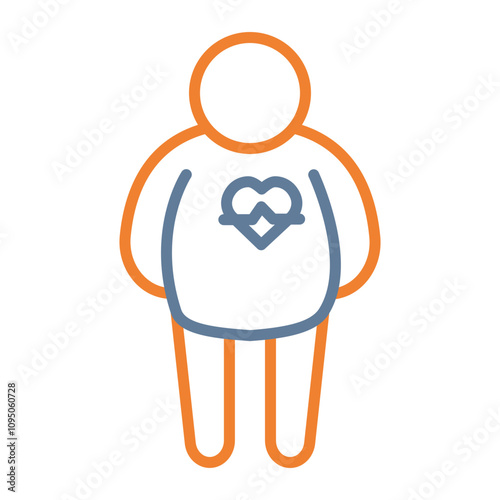 Obesity Vector Icon Design