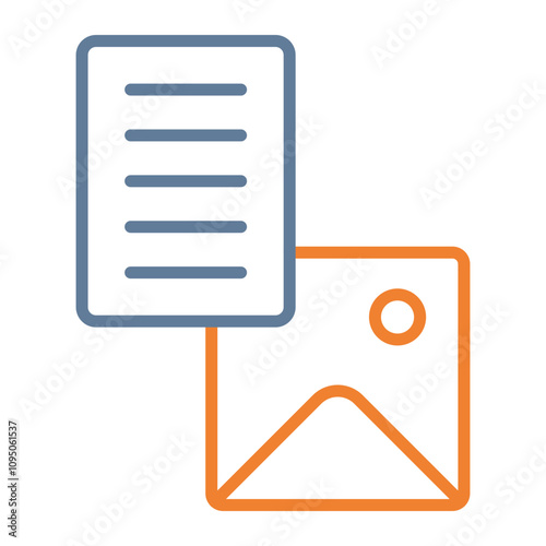 Text To Image Vector Icon Design