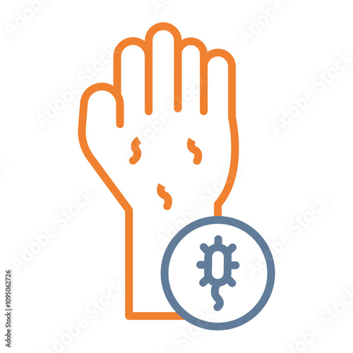 Hand Allergy Vector Icon Design