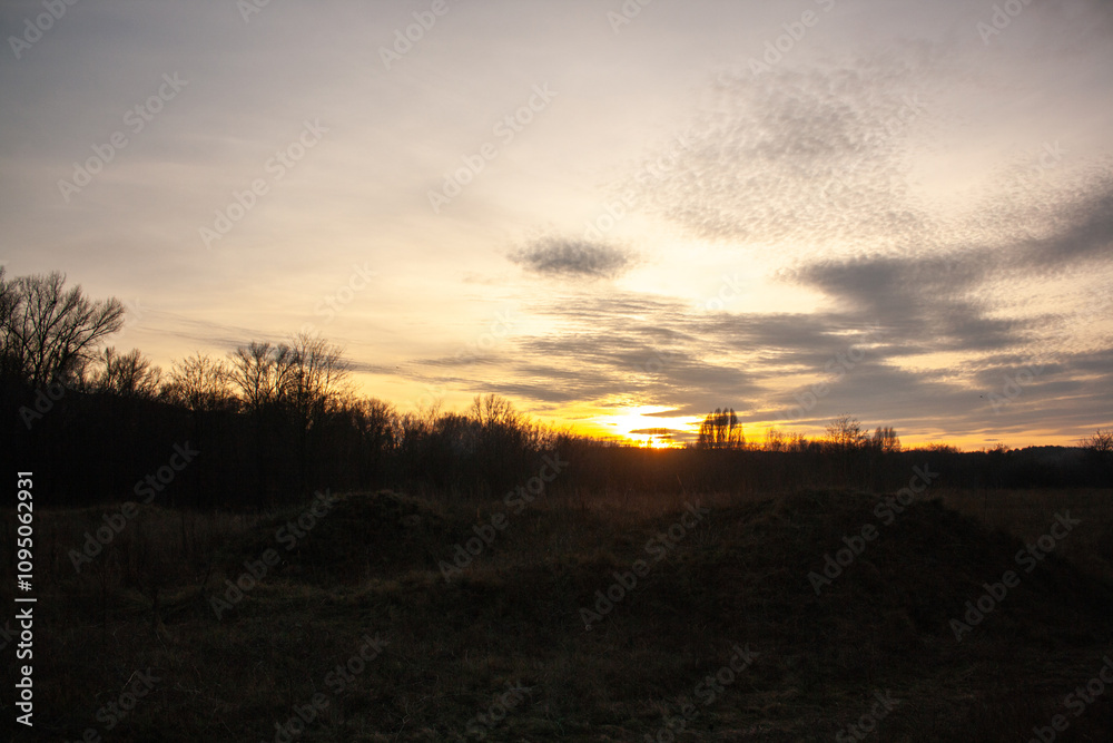 sunset in the field sunset in the field