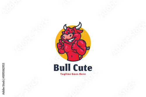 Bulllogo illustration vector Design template
