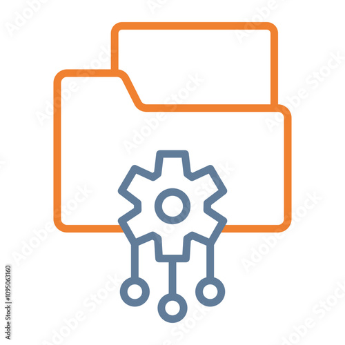 Digital Asset Management Vector Icon Design