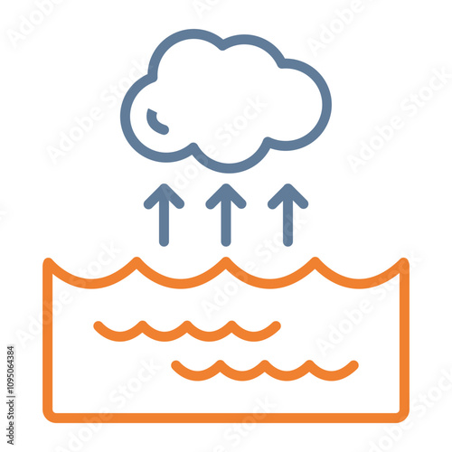 Water Vapor Vector Icon Design