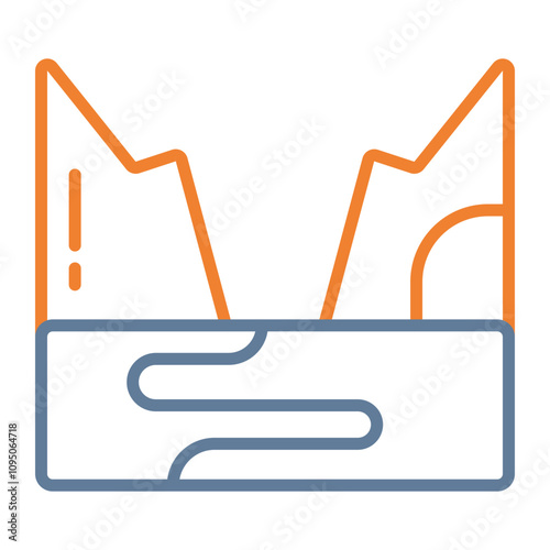 Fjord Vector Icon Design