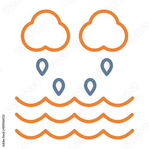 Rainstorm Vector Icon Design