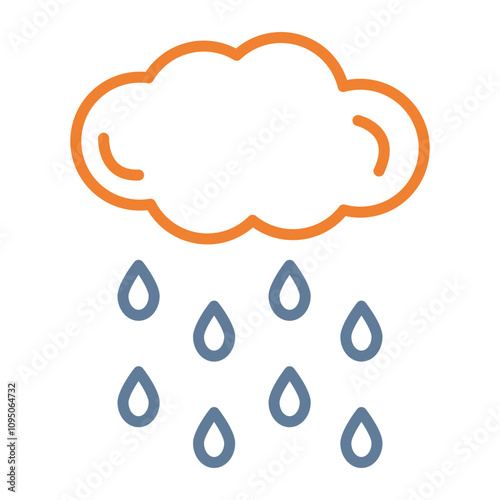 Rain Vector Icon Design