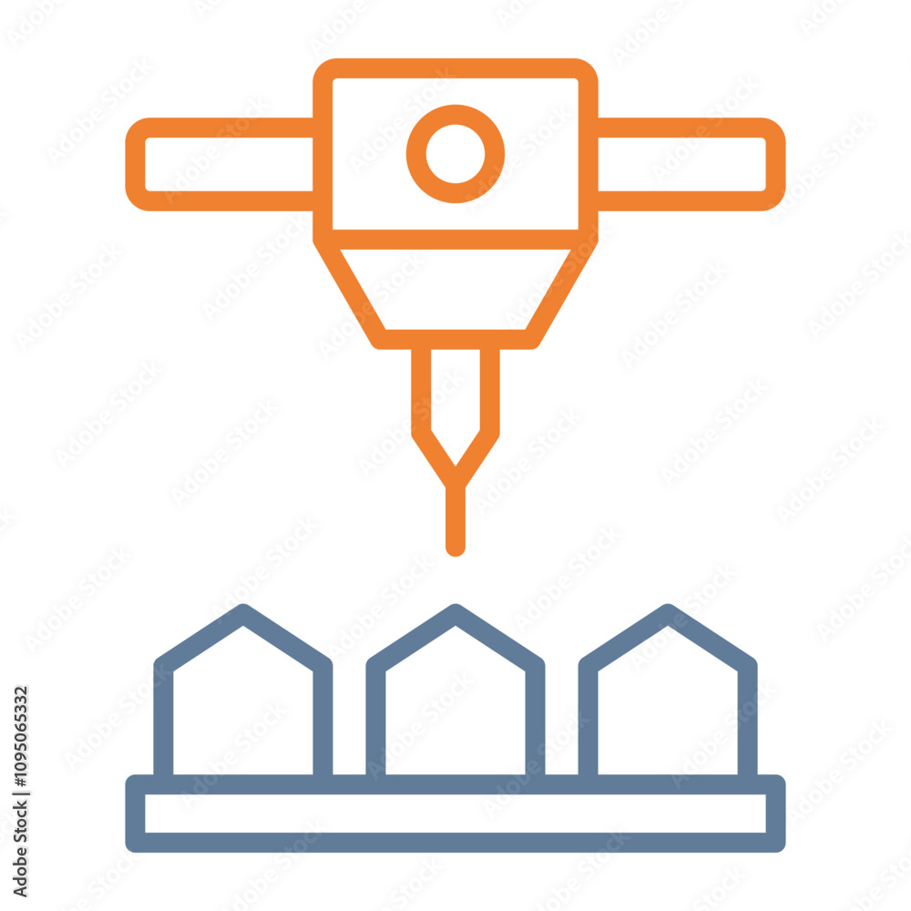 Fototapeta premium Industrial Production Icon Design