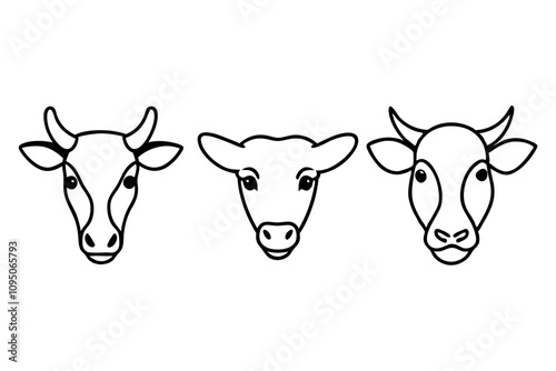 cow silhouette vector.