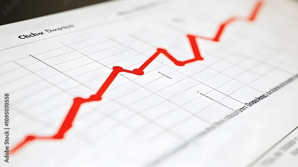 Close-up of a quarterly financial performance graph on a digital screen, displaying data trends and figures, ideal for business presentations, financial analysis, or corporate reports.
