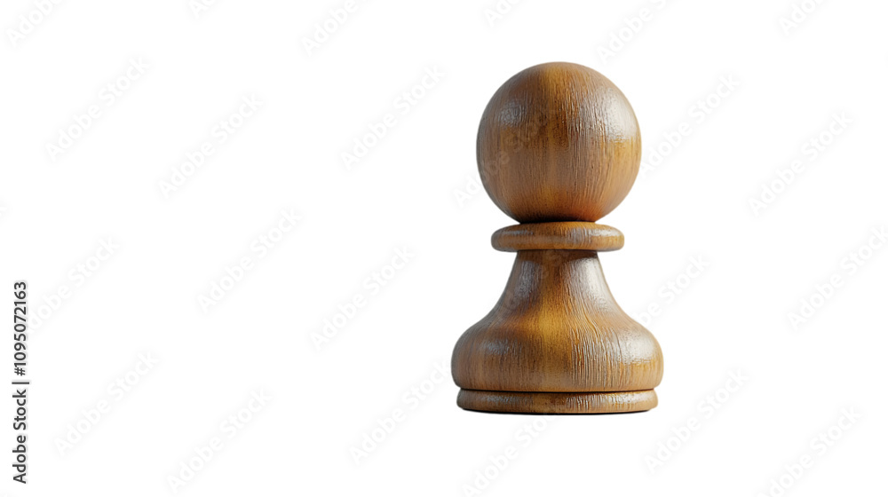 Wooden Chess Pawn 3D Render Wooden Chess Pawn 3D Render