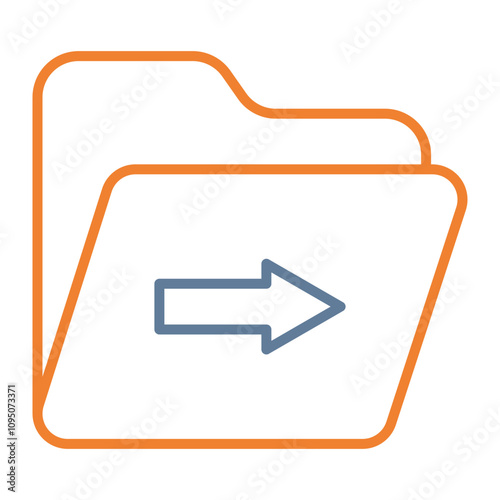 Folder Move Vector Icon Design