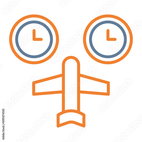 Jet Lag Vector Icon Design