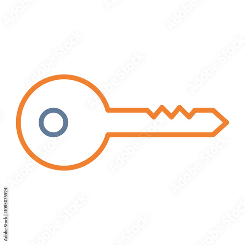 Door Key Vector Icon Design