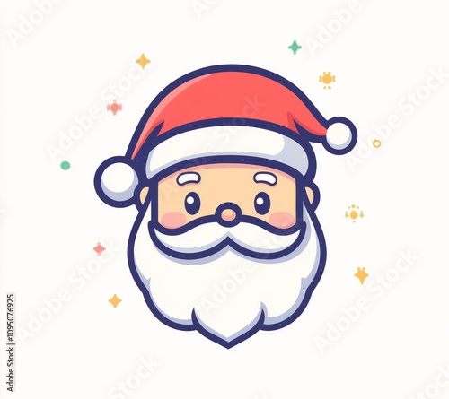 Festive santa illustration holiday theme digital art cheerful atmosphere front view christmas spirit for seo impact