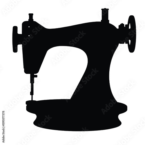 a black silhouette of a sewing machine