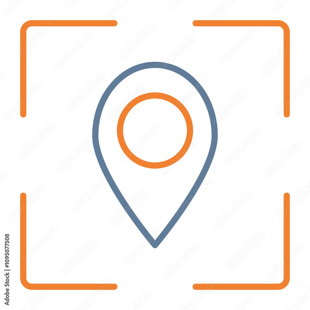 Scanning Location Vector Icon Design Scanning Location Vector Icon Design