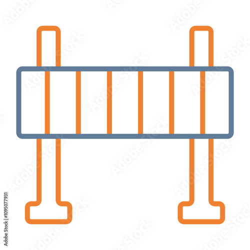 Road Obstruction Vector Icon Design