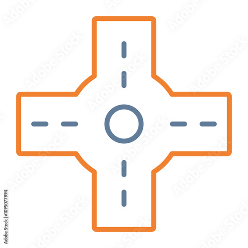 Roundabout Vector Icon Design