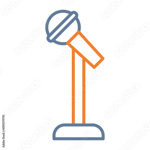 Mic Stand Vector Icon Design