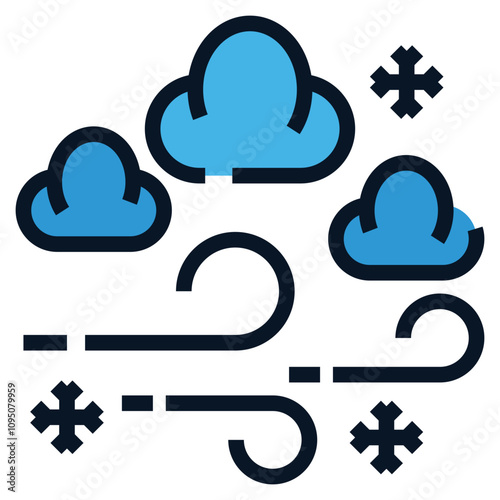 Snowstorm Filled Icon