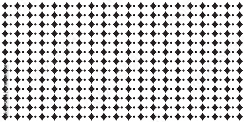 Seamless diamond harlequin geometric background pattern. Tileable black and white circus clown vintage wallpaper texture. Monochrome greyscale rhombus tile mosaic or diagonal checker backdrop