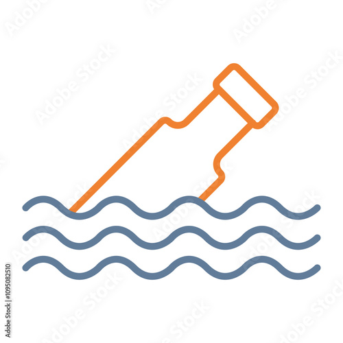 Message Bottle Vector Icon Design