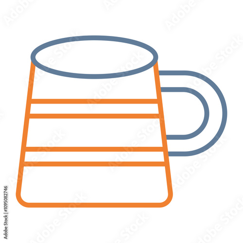 Wooden Mug Vector Icon Design