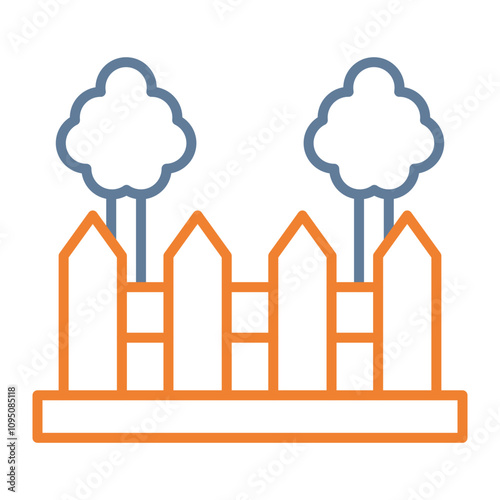 Garden Fence Vector Icon Design