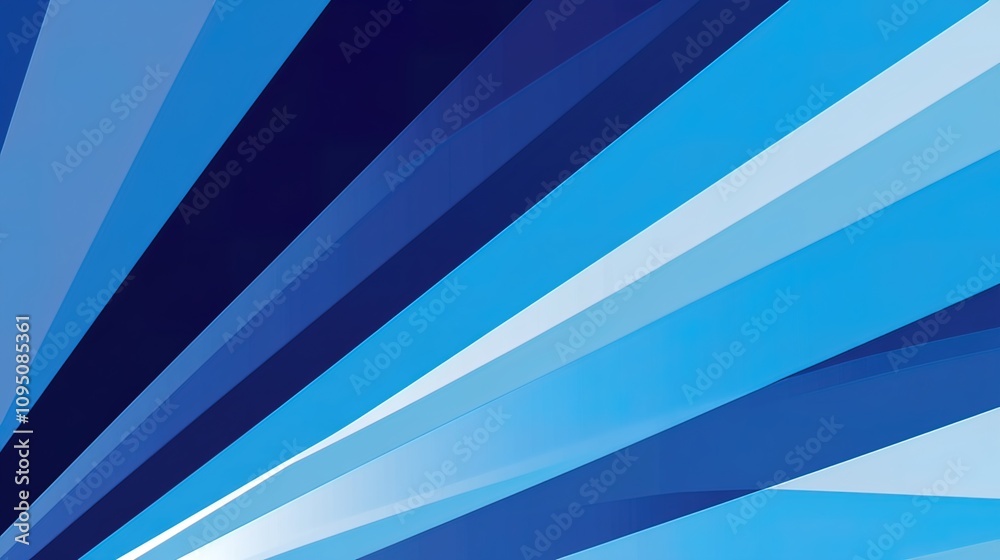 Fototapeta premium Abstract blue and white radiating lines background.