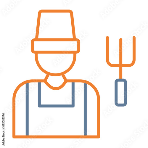 Farmer Vector Icon Design