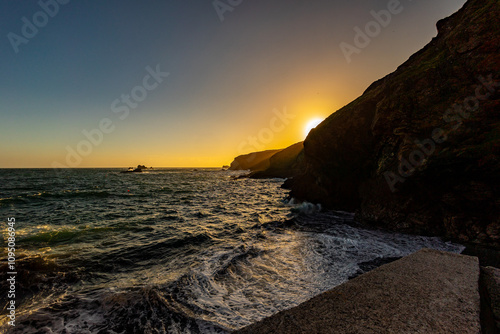 sunset over the sea