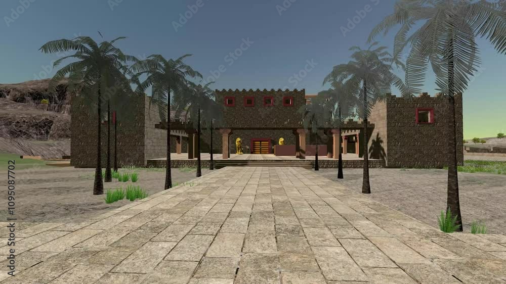 3D model of David's Palace in Jerusalem 3D model of David's Palace in Jerusalem
