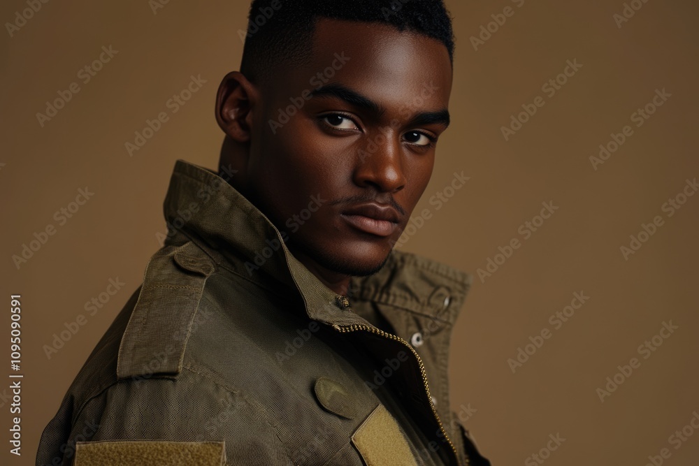 African American hip hop style young man portrait African American hip hop style young man portrait