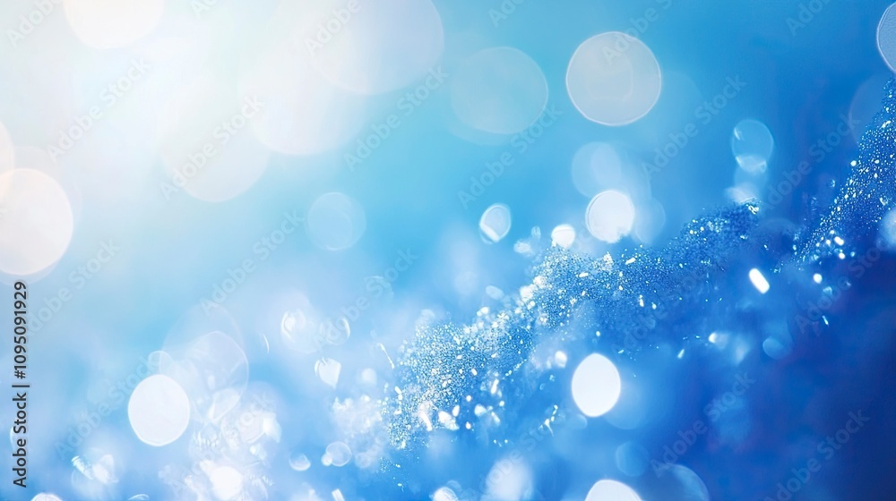 Ethereal Blue Bokeh Lights Abstract Background. Ethereal Blue Bokeh Lights Abstract Background.