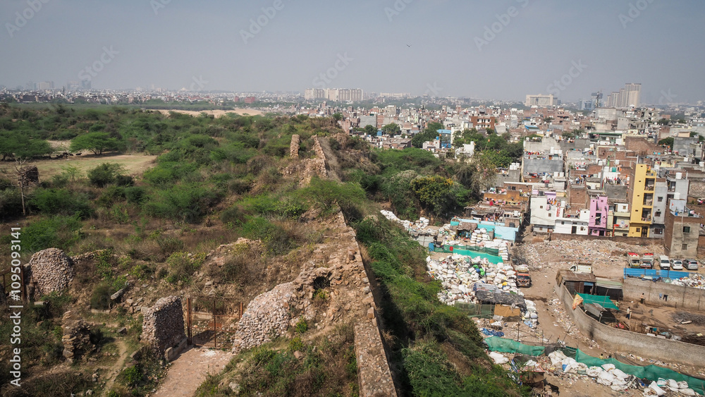 The architecture of Tughlakabad Fort in Delhi, India The architecture of Tughlakabad Fort in Delhi, India