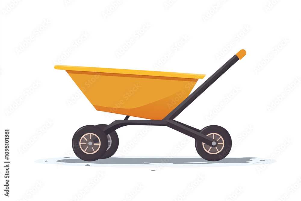Vector logo or icon of a wheelbarrow, construction services, isolated on white background. Vector logo or icon of a wheelbarrow, construction services, isolated on white background.