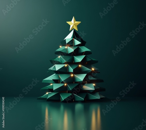 Wallpaper Mural Creative christmas tree decoration home art minimalist indoor festive concept for holiday spirit Torontodigital.ca