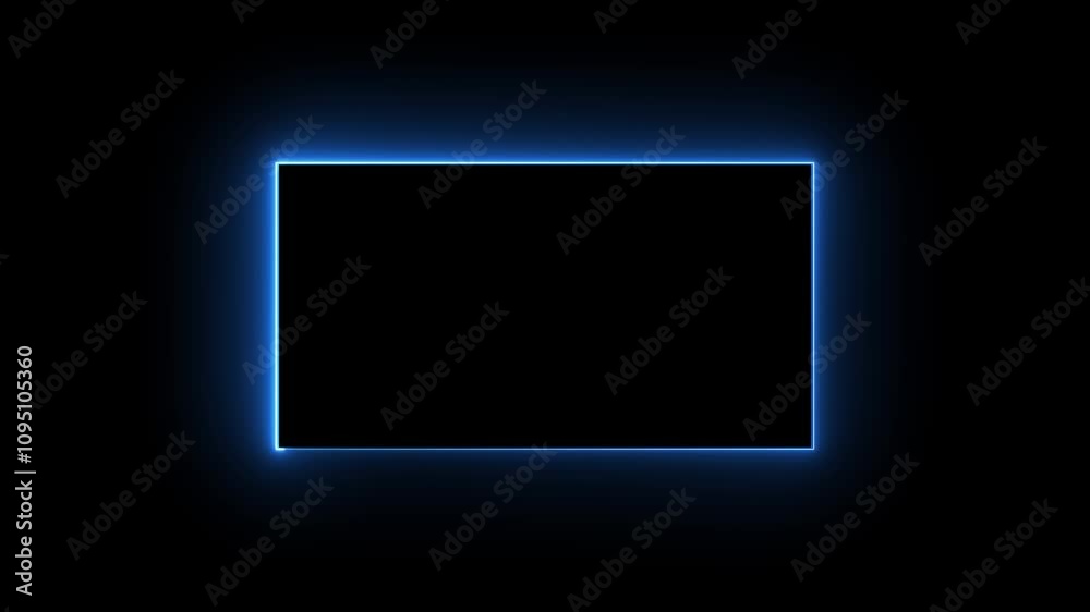 Abstract glowing neon light rectangle border frame animation. neon Rectangle Border .neon rectangle frame. Black background 4k animation Abstract glowing neon light rectangle border frame animation. neon Rectangle Border .neon rectangle frame. Black background 4k animation