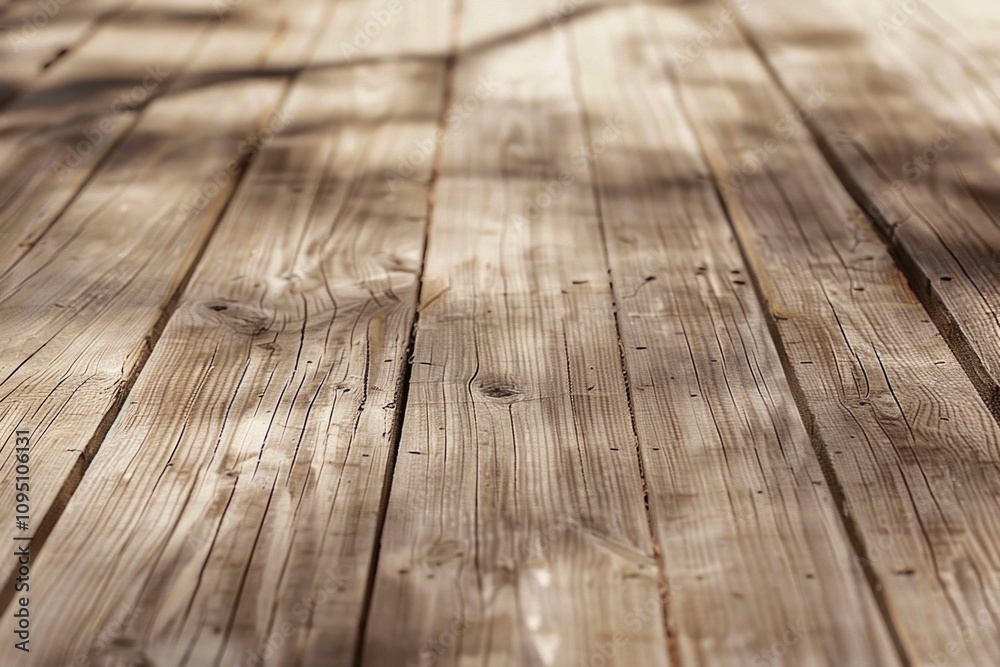 Close-up shot of a wooden floor with a tree trunk in the background Close-up shot of a wooden floor with a tree trunk in the background