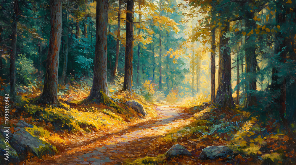 Obraz premium forest in the morning