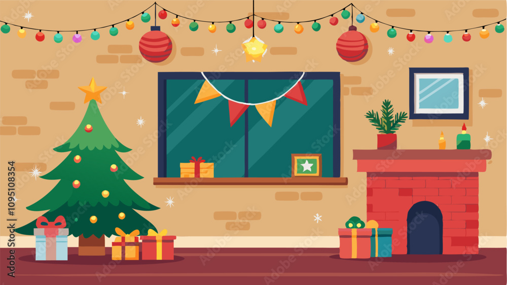Fototapeta premium christmas day celebration and blank paper and frame