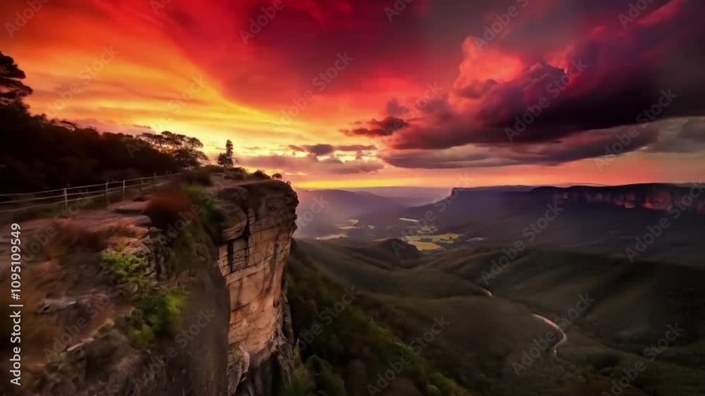 Dramatic Cliffside View at Sunset Dramatic Cliffside View at Sunset