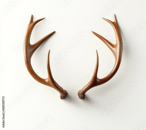 Artistic antler wall decor modern home interior decoration piece minimalist style indoor nature inspired design photo