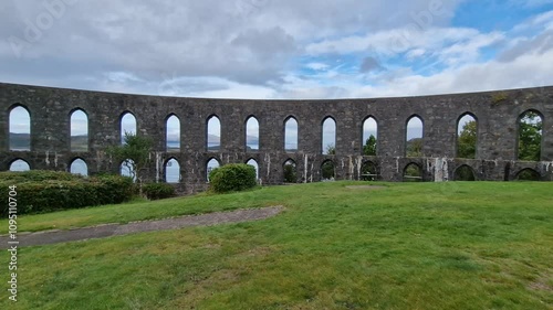 McCaig's Tower and Battery Hill, panoramic view, Oban,Scotland