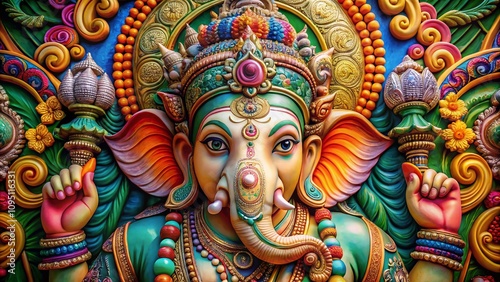 Wallpaper Mural Stunning Portrait Photography of Vinayaka Inspired Wallpapers Featuring Vibrant Colors and Intricate Designs for Spiritual and Cultural Aesthetics Torontodigital.ca