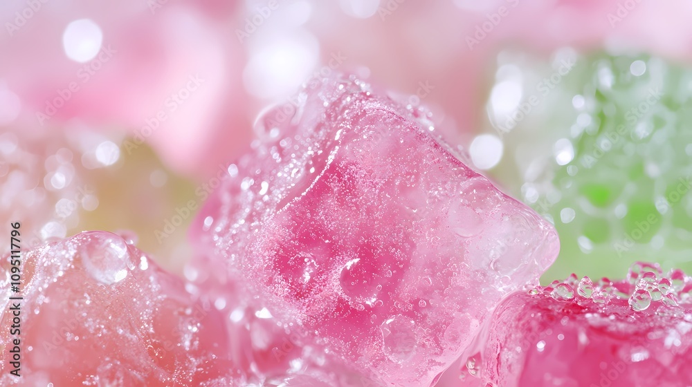 digital technology pink and green ice illustration poster background digital technology pink and green ice illustration poster background