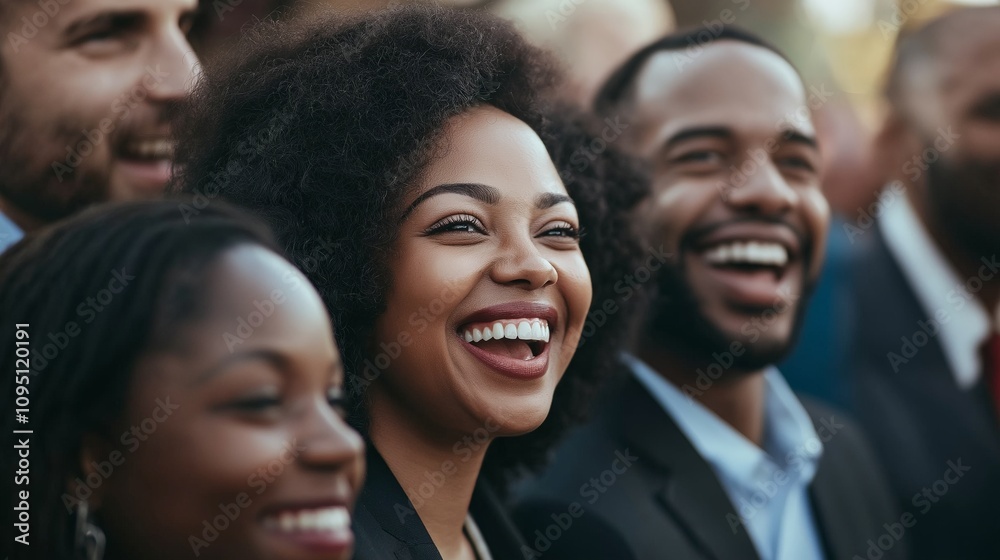 diverse group of professional businesspeople smiling confidently in formal attire representing teamwork and inclusivity