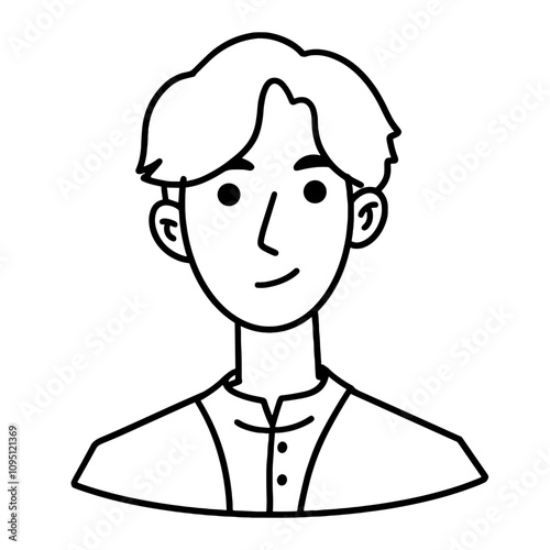 Man avatar icon, vector illustration