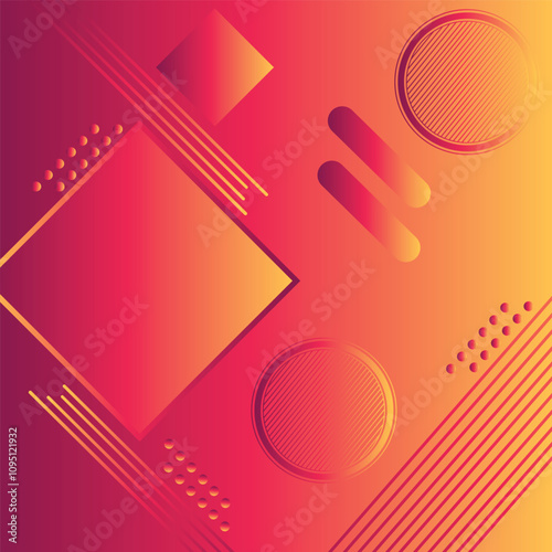 Colorful abstract background overlap layer on bright space with square effect decoration. Minimalist modern graphic design element cutout style concept for web banner, flyer, card, or brochure cover